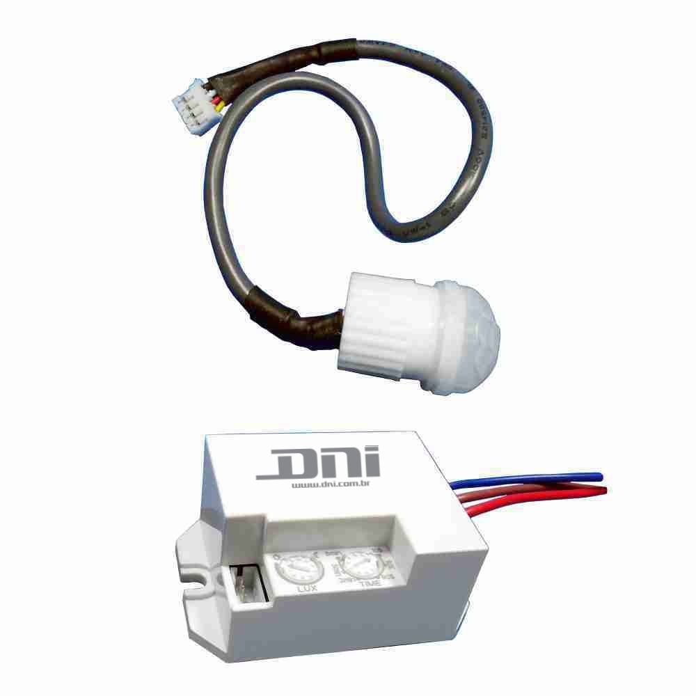 Mini Sensor de Presença DNI com Fotocélula de Embutir Bivolt | 6029