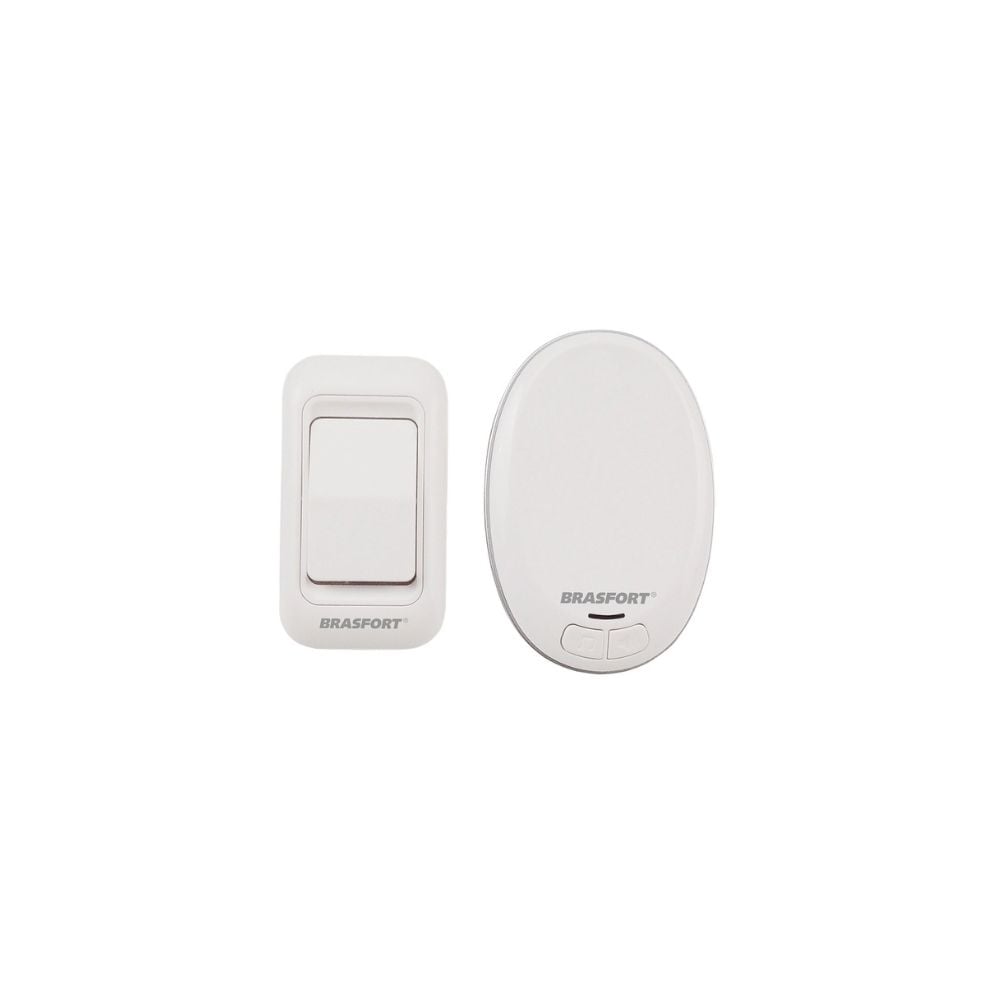 Campainha sem Fio Brasfort Pilha/Tomada 52 Toques Branca 7891