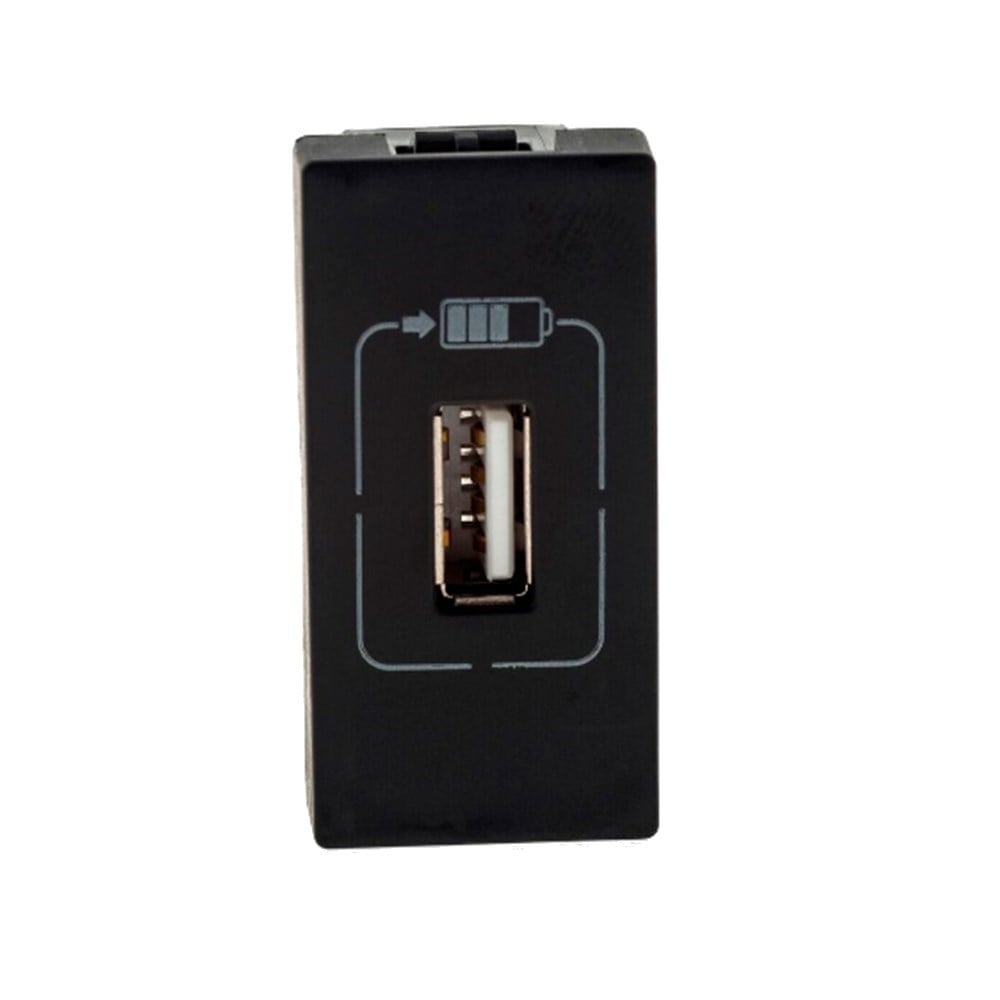 Módulo Pial Plus+ Preto 1 Tomada USB 1100MA 615088PT