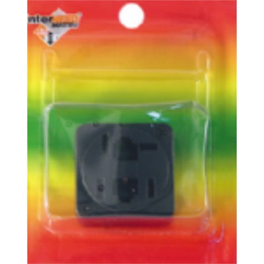 Tomada Fone Externa com 2 Modulares Preta Cartela 4882